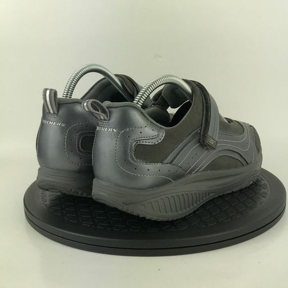 Skechers Shape Ups Mary Jane Hook & Loop Gray Comfort Shoes 24867EW Women Size 9 - Picture 5 of 12